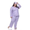 Plus Size Three-Piece Pajama Set - White Mark - 2 of 4