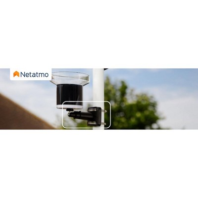 Netatmo Rain & Wind Gauge Mount  Compatible with Netatmo Wind and Rain Gauges Easy Installation Weatherproof Black Model NWM01WW