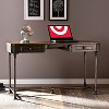 Elmore 2 Drawer Wood/Metal Writing Desk - Tobacco - Aiden Lane: Industrial Style, Home Office Table - image 2 of 3