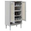 vidaXL SENJA Shoe Cabinet Accent Storage Organizer Rattan Look Solid Wood - 3 of 4