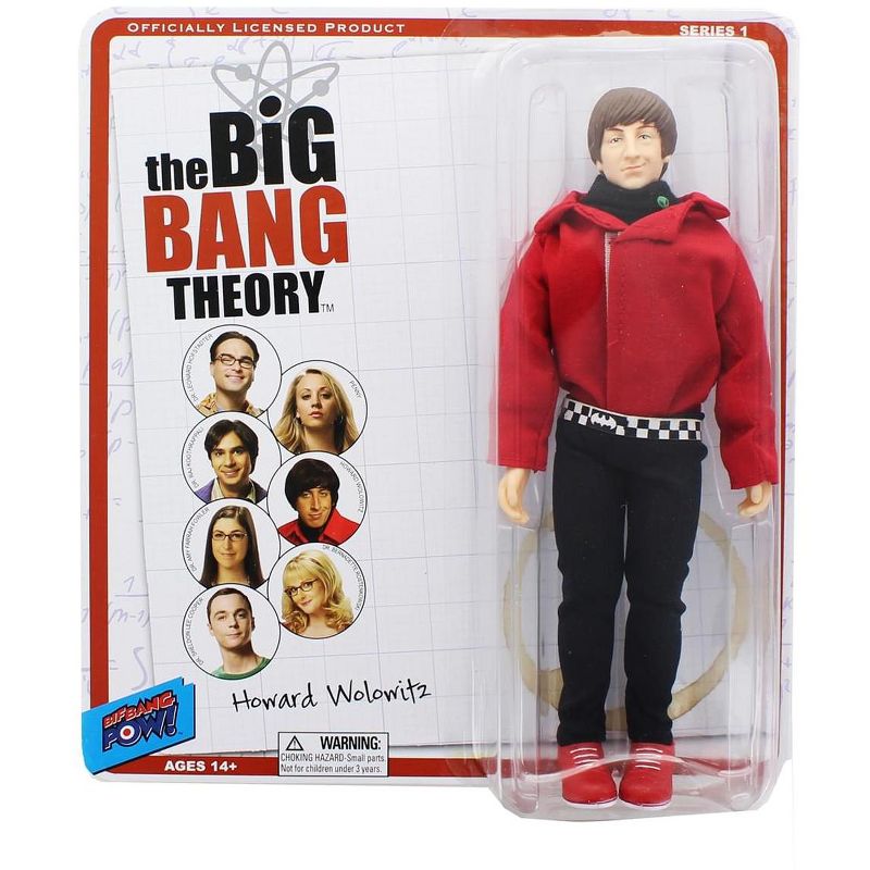 Bif Bang Pow Big Bang Theory 8" Retro Clothed Action Figure, Howard (Red Shirt), 1 of 2