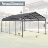 12X20 FT Heavy Duty Metal Carport,Outdoor Activities Storage Shed,Carport With Galvanized Steel Roof And Metal Frame For Car Truck-Coolbibila - 4 of 4
