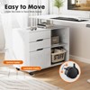 Okak Modern 3-Layer Mobile Filing Cabinet with Wooden Drawers & Wheels,Lateral Storage File Cabinet for Home Office,Study - 2 of 4