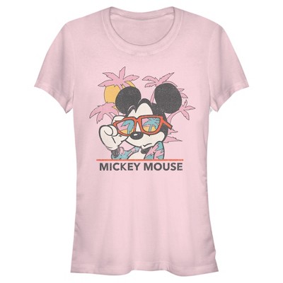 Juniors Womens Mickey & Friends Beach Ready Mickey Mouse T-shirt ...