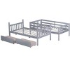 NicBex Twin over Twin Bunk Bed Wooden Bed Frame with 2 Drawers, Ladder and Full Length Guardrail, Space Saving, No Box Spring Required - 4 of 4