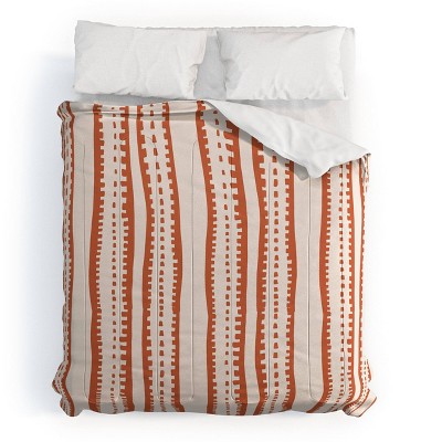 Deny Designs ThirtyOne Illustrations Tiger Batik Stripe Comforter and Sham Set
