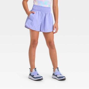 Girls' Double Layered Run Shorts - All In Motion™ Berry Purple XXL