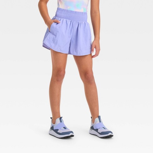 Girls' High-rise Shorts - All In Motion™ Purple Xl : Target