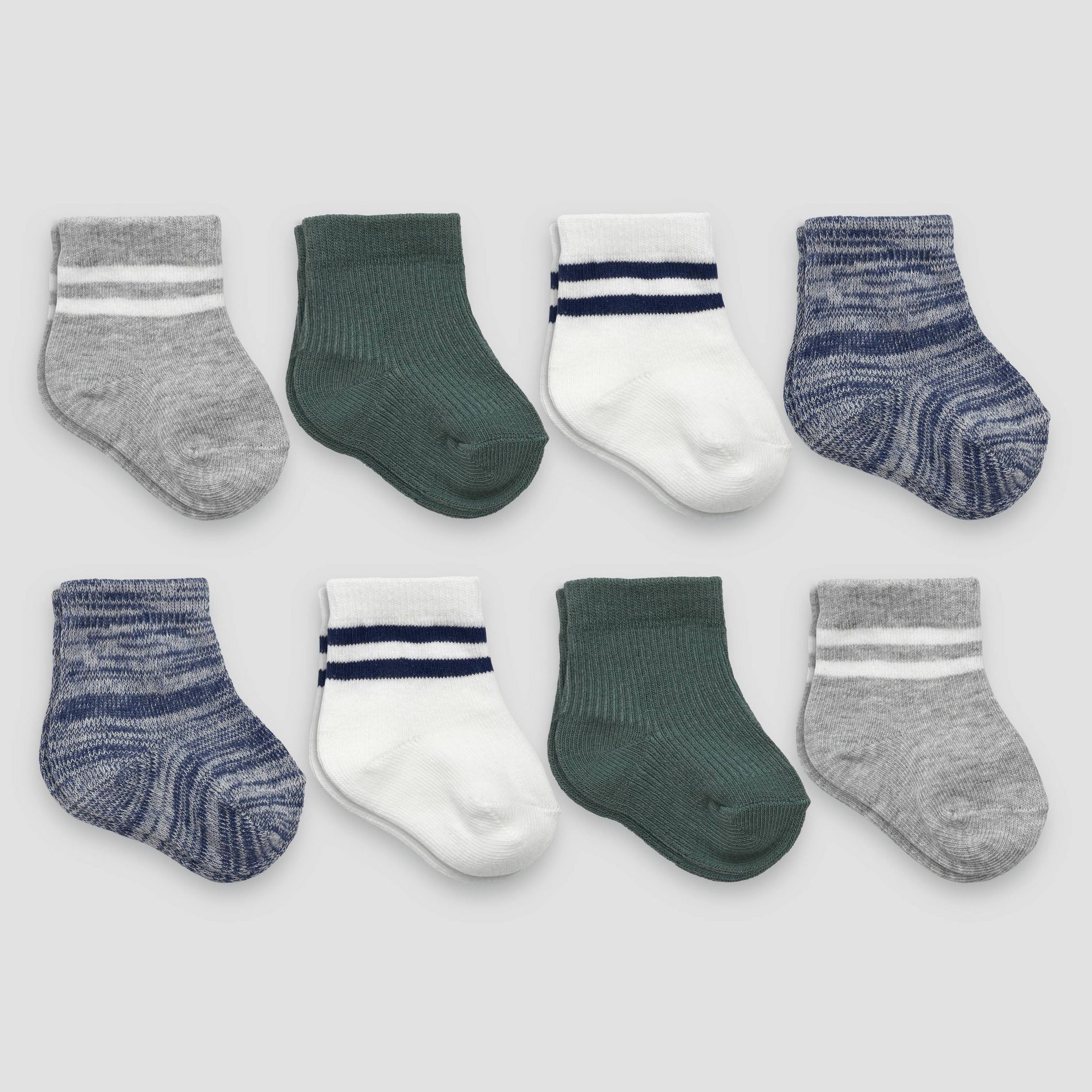 Carter's Just One You® Baby Boys' 8pk Melange Socks - 0-3M