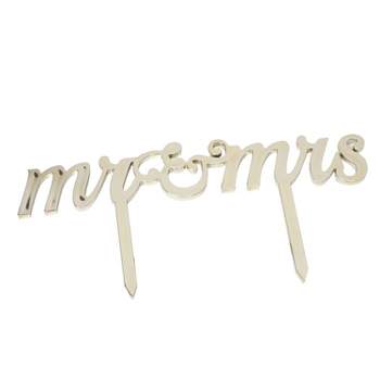 Mr and Mrs Cake Topper Party Decoration and Accessory Silver