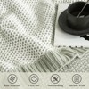 Amelie Home Chenille Honeycomb Knit Throw Blanket, Reversible Cozy Decorative Blanket, Lightweight Soft Warmth with Modern Textured Style - 2 of 4
