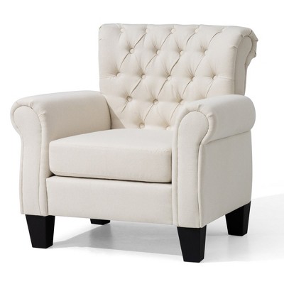Crestlive Products Accent Chair Living Room Chair Fabric Tufted Armchair for Bedroom, Home Office