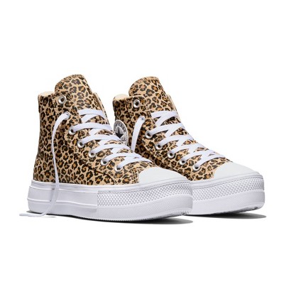 Converse Women's Platform Hight Top Sneakers - Leopard M8.5/W10.5 — фото 3