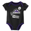 MLB Colorado Rockies Infant Girls' 3pk White Bodysuit - 4 of 4