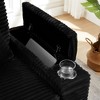 PAGED Single Sofa with Ottoman, Fluffy Corduroy Sofa with Bluetooth Speaker, USB Ports,180°Rotating Table Board for Living Room - 3 of 4