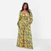Rebdolls Women's Destiny Tropical Print Puff Sleeve Crop Top - 2 of 3