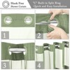 Aoibox Waffle Weave Shower Curtain with Snap-in Fabric Liner Set, Hotel Style with Mesh Top Window, Waterproof & Washable, Sage Green - 4 of 4