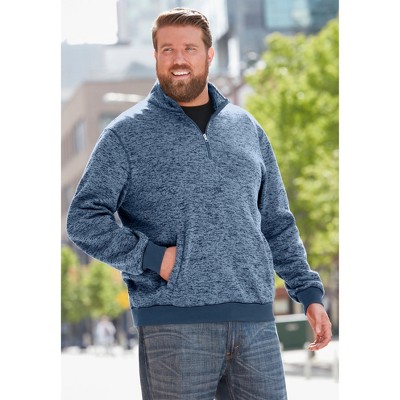 KingSize Quarter Zip Fleece Sweater