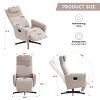 360 Swivel Recliner Chair with Adjustable Backrest and Footrest Comfy Accent Chairs Swivel Chairs for Living Room and Reading Corner-Maison Boucle - 4 of 4