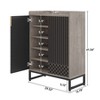 Resenkos Shoe Storage Cabinet, Contemporary Diamond Pattern Shoe Cabinet - 29.52"W x 41.34"H for Easy Organization, - 3 of 4