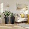 Spassway Indoor Outdoor Geometric Metal Planter Pot Planter Box Patio Garden Bed Black - 2 of 4