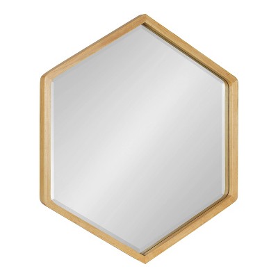 26" x 30" McLean Hexagon Wall Mirror Natural - Kate & Laurel All Things Decor