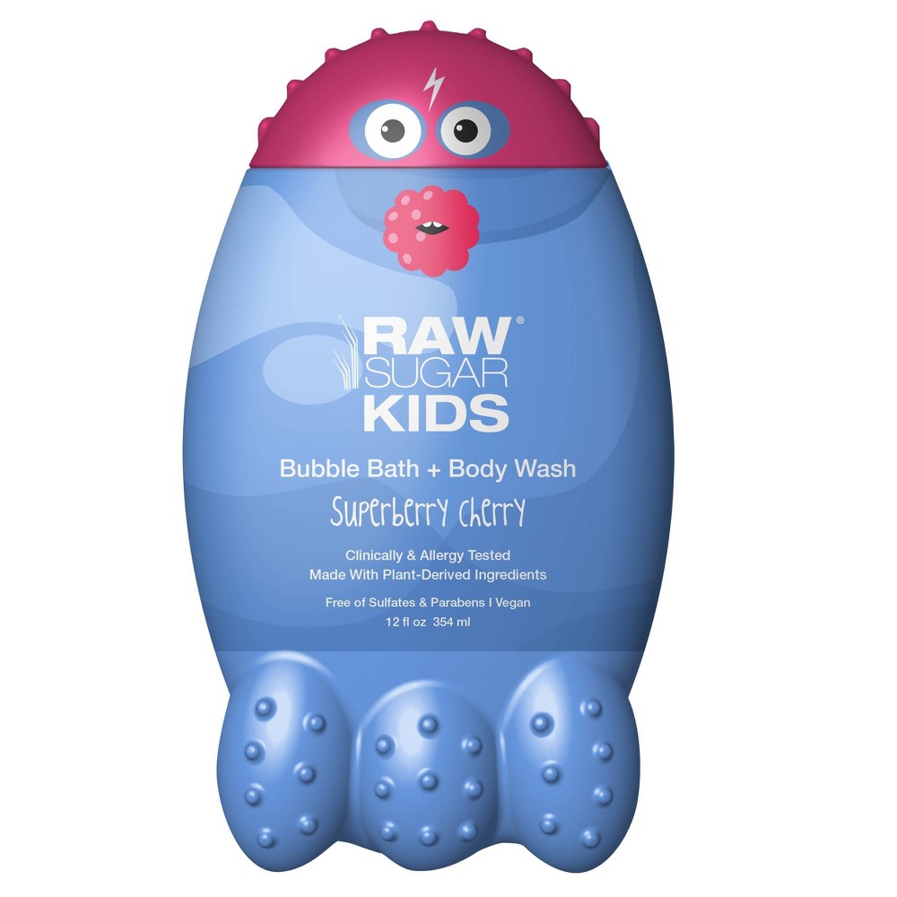 Raw Sugar Kids Bubble Bath + Body Wash Superberry Cherry - 12 fl oz