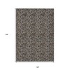 Chocolate And Charcoal Floral Washable Indoor Outdoor Area Rug - 3 of 4