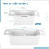 LunaLulinlk 2-Pack Adjustable Chest Freezer Organizers, Expandable Vegetable Washing Baskets, Universal Freezer Storage Bins - 3 of 4