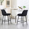 QingMoon Counter Height Swivel Bar Stools Set of 2, 360° Swivel Upholstered Barstools, Equipped with Backrest and Metal Legs, for Living room,Kitchen - 4 of 4
