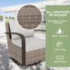 EAGLE PEAK Coastal Vista Outdoor Patio Furniture Set, Half-Moon Curved Wicker Patio Conversation Set with Coffee Table - 4 of 4