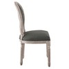 Modway Arise French Vintage Upholstered Fabric Dining Chair in Natural Gray - 2 of 4