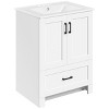 Yaheetech 34inch Floor Bathroom Vanity with Sink, White - 2 of 4