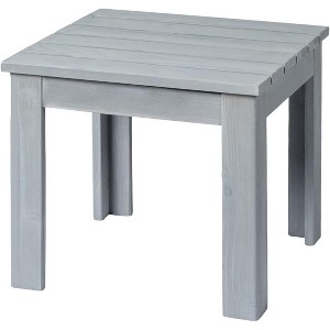 VINGLI Outdoor Adirondack Side Table, 18" Square Thick Wooden Coffee Table, Patio Side Table Conversation End Table for Patio Backyard, Garden - 1 of 4