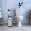 TOBILI Techvida Toilet Paper Holder Stand with Shelf, Bathroom Freestanding Toilet Paper Stand with 4 Rolls Paper - 2 of 4