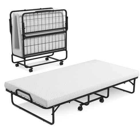 Rollaway bed with memory deals foam mattress