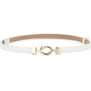 Unique Bargains Women's Metal Buckle Adjustable Thin High Waist Belt - 1 of 4