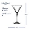 Luigi Bormioli Bach 8.25 oz Martini Glasses Set of 4 - Titanium Reinforced Stem, Made of SON-hyx Crystal - Made in Italy, Dishwasher Safe - 2 of 4