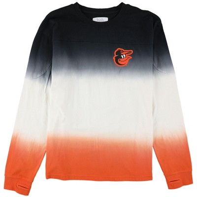 Touch by G-III Womens Baltimore Orioles Dip-Dyed Graphic T-Shirt