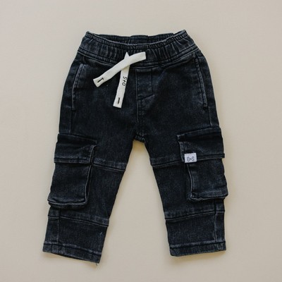 Kids Kaden Denim Cargo Jeans - Olive + Scout