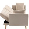 Modern Velvet Loveseat Sofa, 2 Seater Button Tufted Couch With Metal Feet For Living Room Bedroom Apartment - 3 of 4