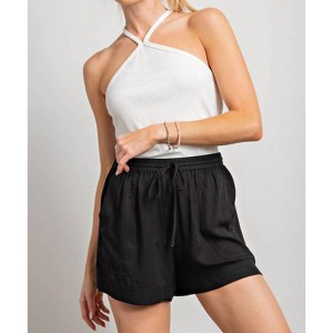 Women's Textured Drawstring Swing Shorts - KORI - 1 of 1