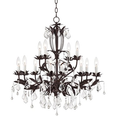 Kathy Ireland Venezia 12-Light 28" Wide Bronze Chandelier