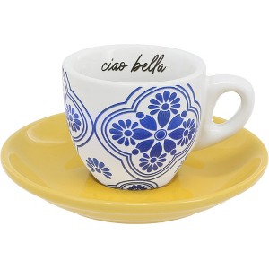 Pavilion Gift Company - Ciao Bella - 2.5 oz Espresso Cup and Saucer - Drinkware - 1 of 1