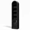 INFURNIC Decorative Storage Cabinets 5-Layer Shelf Slim Cabinet, Arched Freestanding Storage Cabinet With Glass Door, Black, 10.2"*16.1"*71.1" - 2 of 4