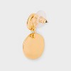 Linear Round Earrings - A New Day™ Gold: Hypoallergenic Nickel-Free Metal, Post Closure, 1.28" Length, 0.76" Width - 3 of 3