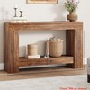 Console Table for Entryway, Wood Farmhouse Console Table for Living Room, 2-Tier Large Sofa Table w/ Storage - 4 of 4