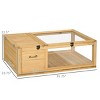 LAOTIES Wooden Turtle Habitat,Indoor Outdoor Tortoise House,35'' Large Reptile Enclosure with Hide Area,Mesh Roof And Viewing Windows - 3 of 4