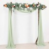 Outdoor Backdrop Curtain,Densed Elastic Wedding Arch Drapes Photo Photography For Ceremony Reception,Gray green - 3 of 4