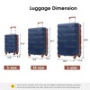 3 Pcs Hardshell Luggage Sets With 360° Spinner Wheels TSA Lock Adjustable Telescopic Handle Lightweight Suitcase For Travel 3 Sizes (20" 24" 28") - 4 of 4